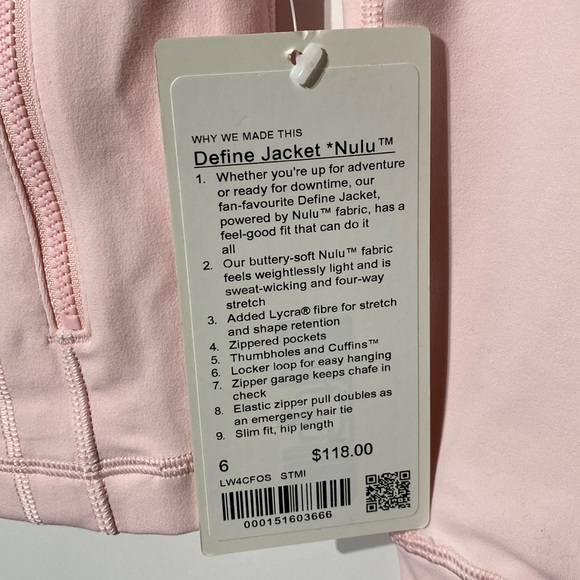 🍓 Lululemon Define Jacket Nulu Strawberry Milkshake - Picture 3 of 7